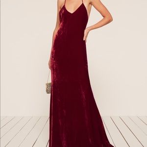 Reformation Rimini Dress in Crimson